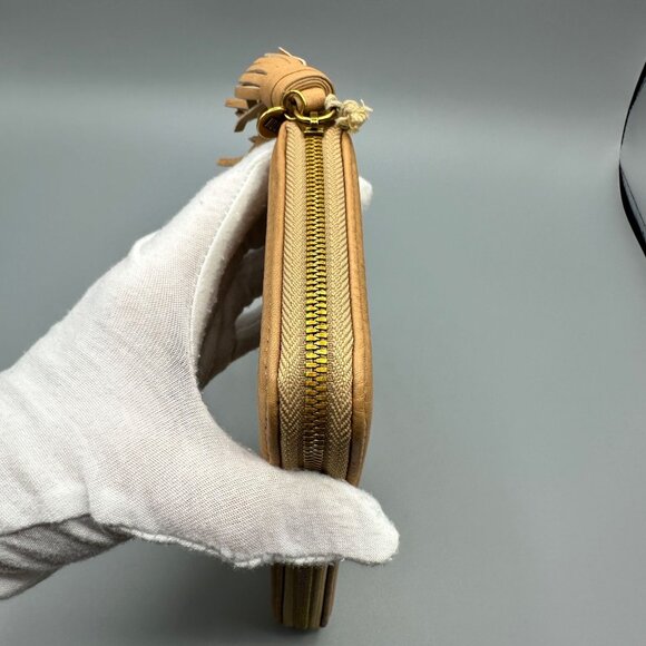 HOBO Nila Large Zip Around Continental Wallet Sandstone Pebbled Leather *READ* - Picture 7 of 16